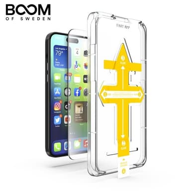 BOOM iPhone 14 Plus Härdat Glas Skärmskydd - 2 Pack