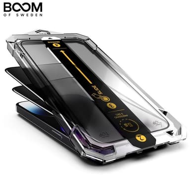 BOOM iPhone 14 Plus Privacy Härdat Glas Skärmskydd - 2 Pack
