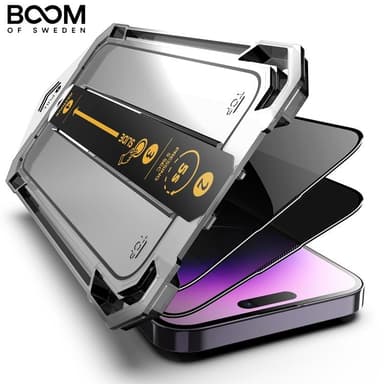 BOOM iPhone 14 Plus Privacy Härdat Glas Skärmskydd - 2 Pack