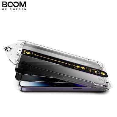 BOOM iPhone 14 Plus Privacy Härdat Glas Skärmskydd - 2 Pack