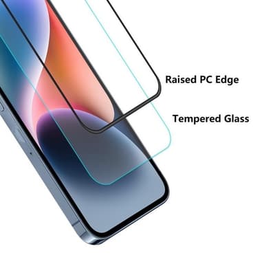 [1-PACK] iPhone 15/16 Härdat Glas Skärmskydd - Svart