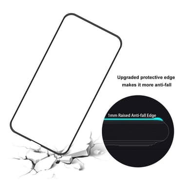 [1-PACK] iPhone 15/16 Härdat Glas Skärmskydd - Svart