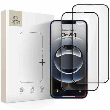 [2-Pack] iPhone 16e/14/13 Pro/13 Härdat Glas Skärmskydd Fit