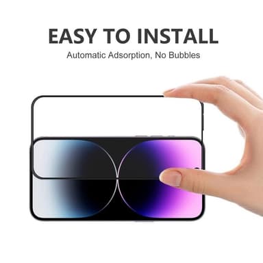 [1-PACK] iPhone 15 Pro Max Härdat Glas Skärmskydd - Svart
