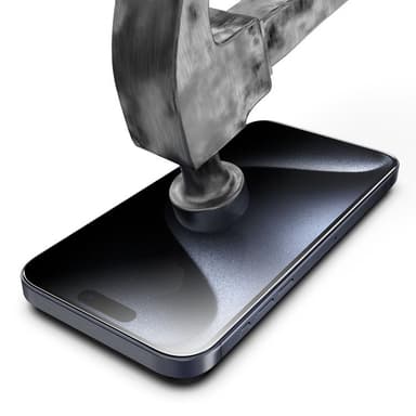 BOOM iPhone 15 Pro Privacy Härdat Glas Skärmskydd 2st