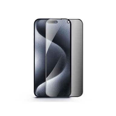 BOOM iPhone 15 Pro Privacy Härdat Glas Skärmskydd 2st