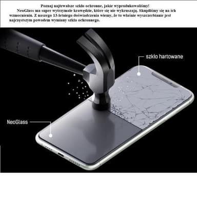 3MK iPhone XR HybridGlas Skärmskydd NeoGlass - Svart
