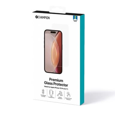 Champion iPhone 15 Pro Härdat Glas Skärmskydd
