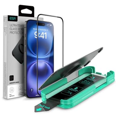 ESR iPhone 16 Härdat Glas Skärmskydd Armorite - Svart