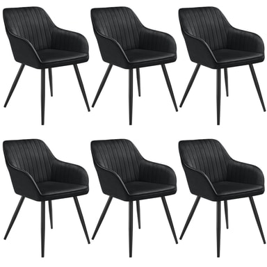 936038 tectake Stol Marilyn i sammet, vadderad 6-pack - Elgiganten