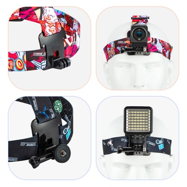 STARTRC Vlog FPV POV Action Camera Head Strap Mount - Elgiganten