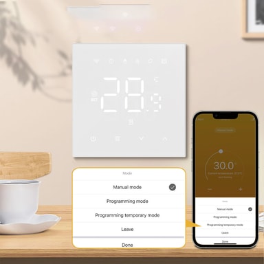 Smart WiFi Termostat för Pannor - WT410-BH-3A Vit - Elgiganten