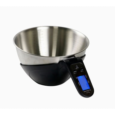 Digital rostfri skålvåg – avtagbar mätkopp, 2000mL, 5kg/11lb Svart ...