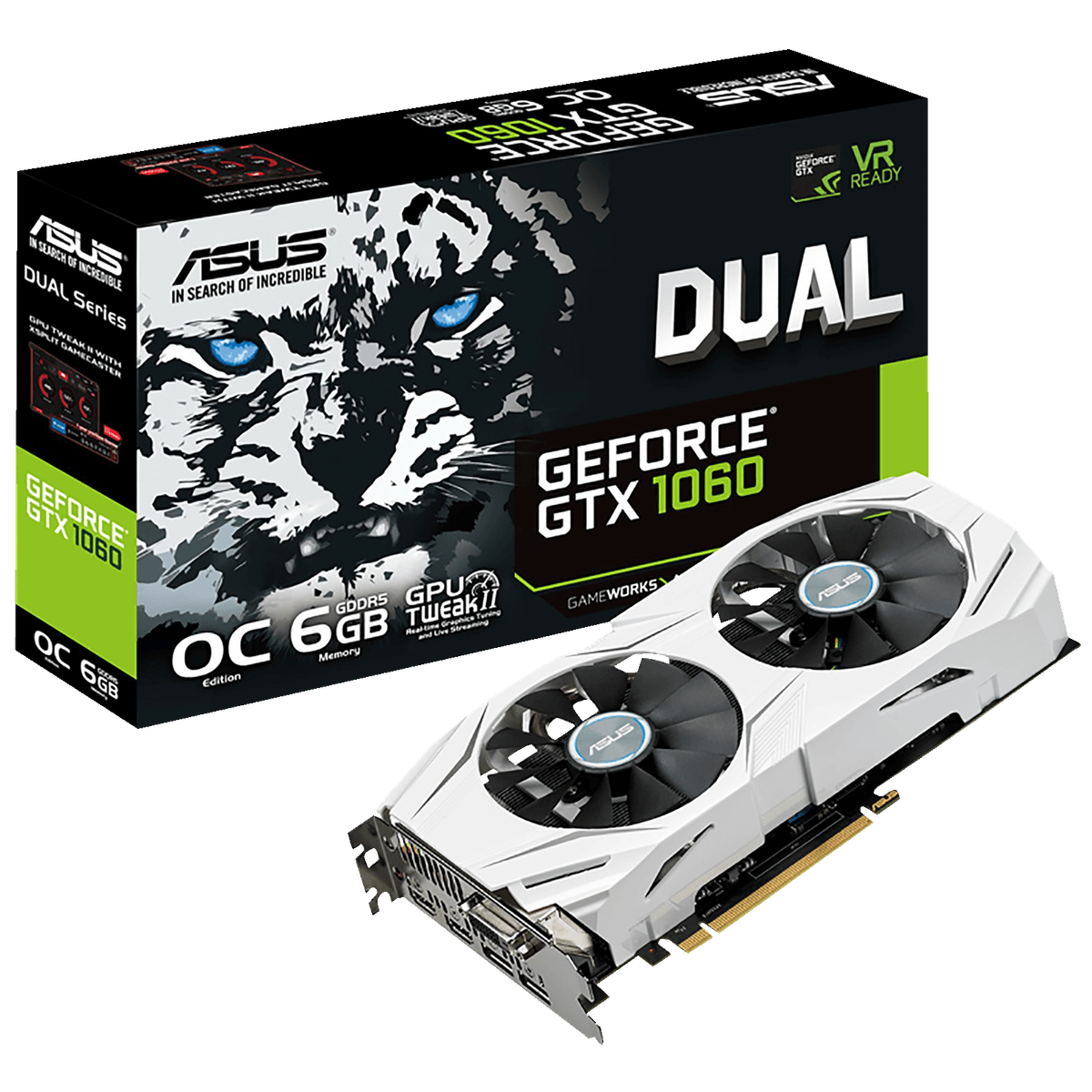 Asus Dual Geforce Gtx 1060 Oc Grafikkort 6 Gb Grafikkort