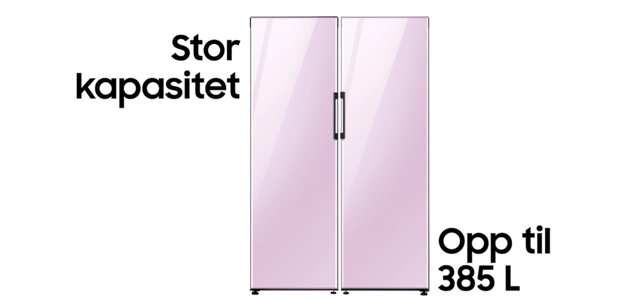 MDA - Samsung Bespoke - NO pink fridge with big capacity text