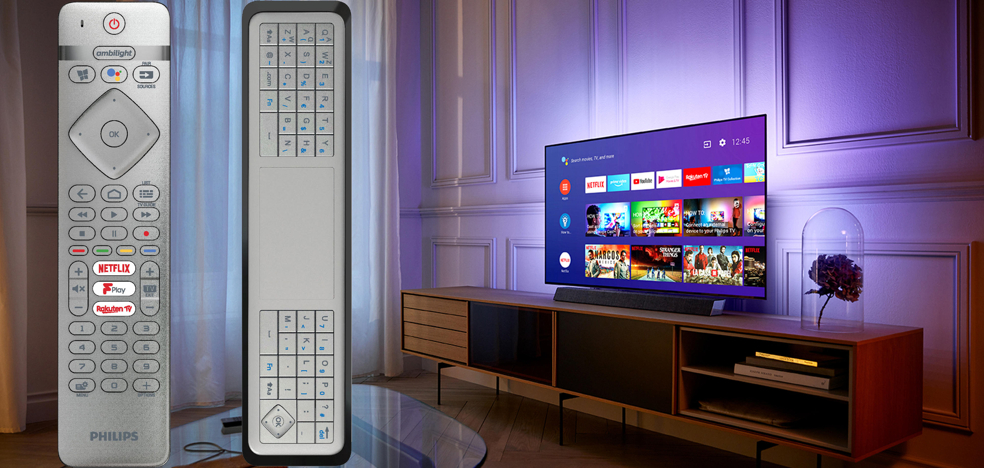 Smart TV och fjärrkontrol.
