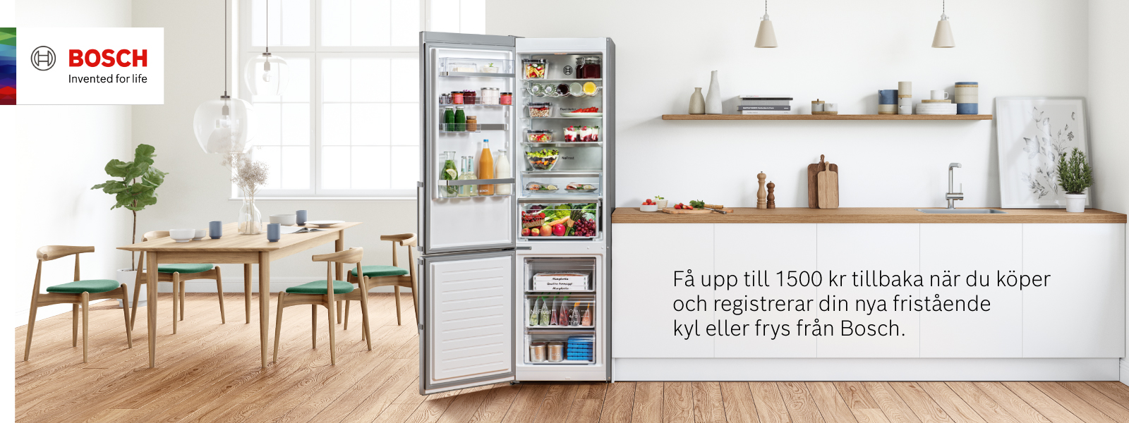 MDA-Cooling-Bosch top banner with campaign info in Swedish