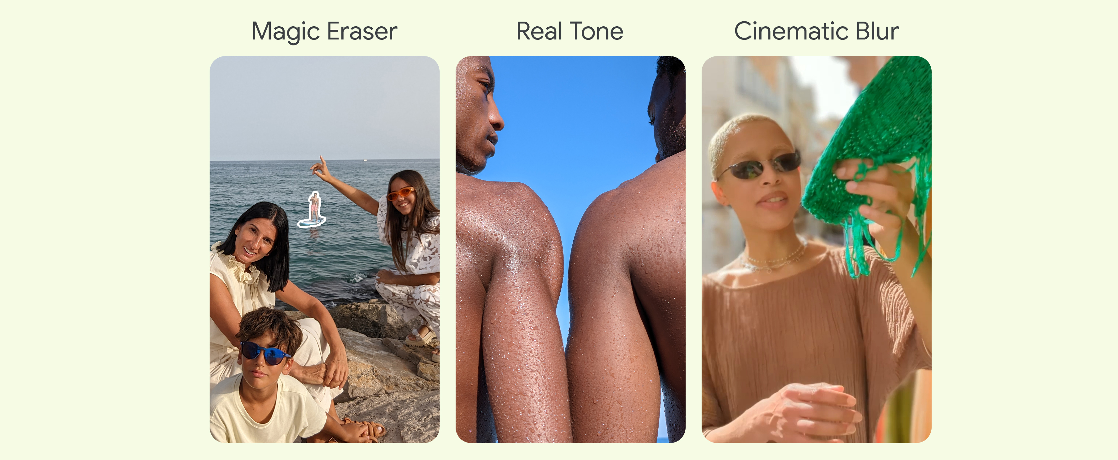 Magic Eraser, Real Tone och Cinematic Blur