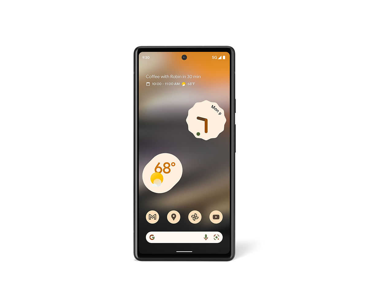 Framsidan av Pixel 6a