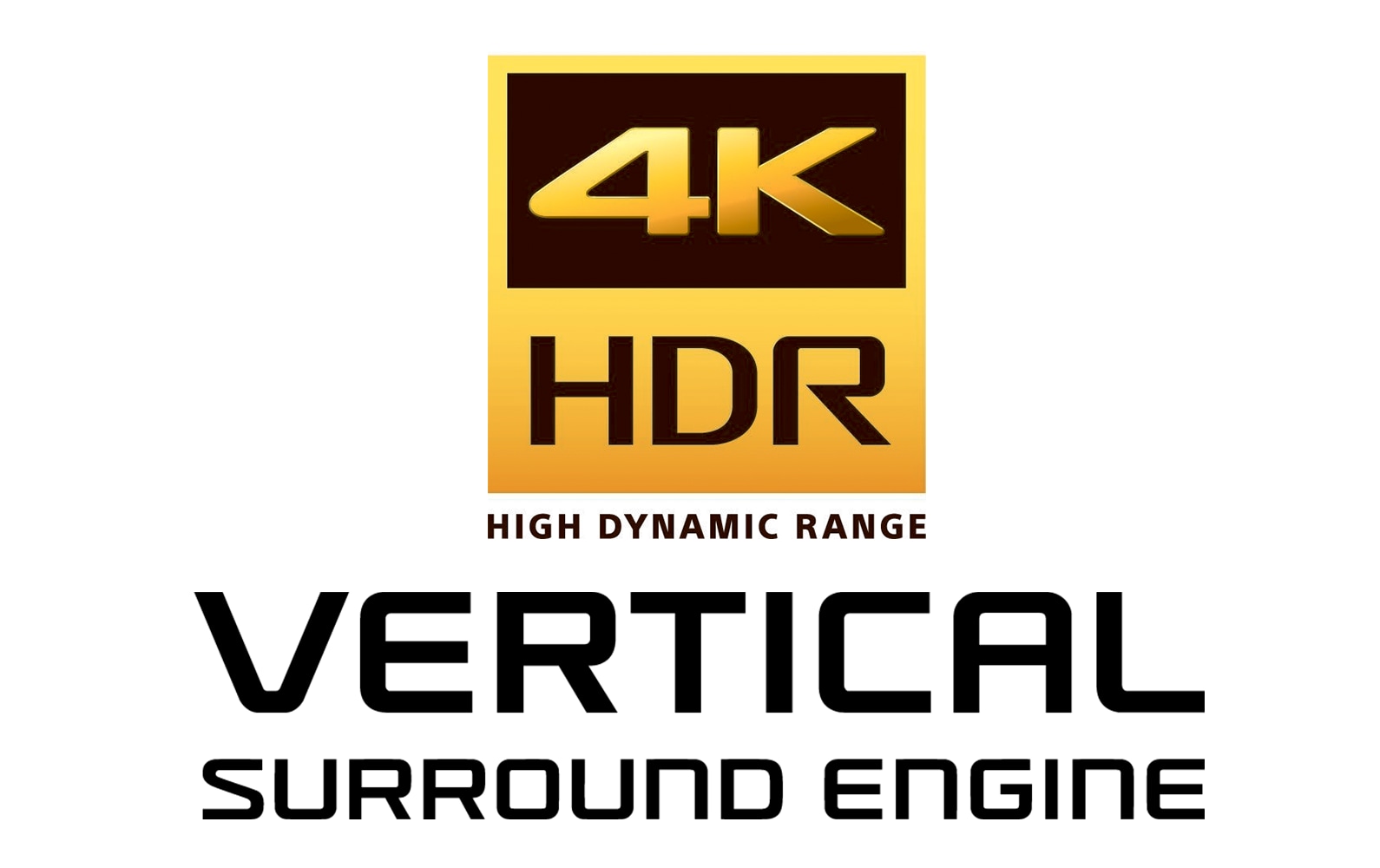 4K HDR - Vertical surround engine-logotyp