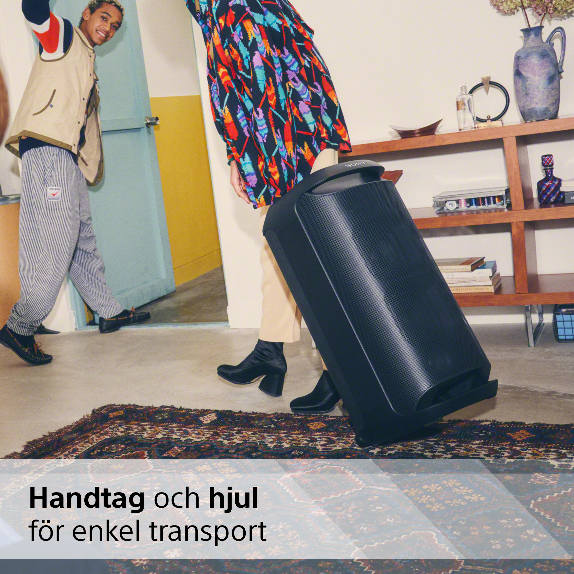 Handtag och hjul för enkel transport