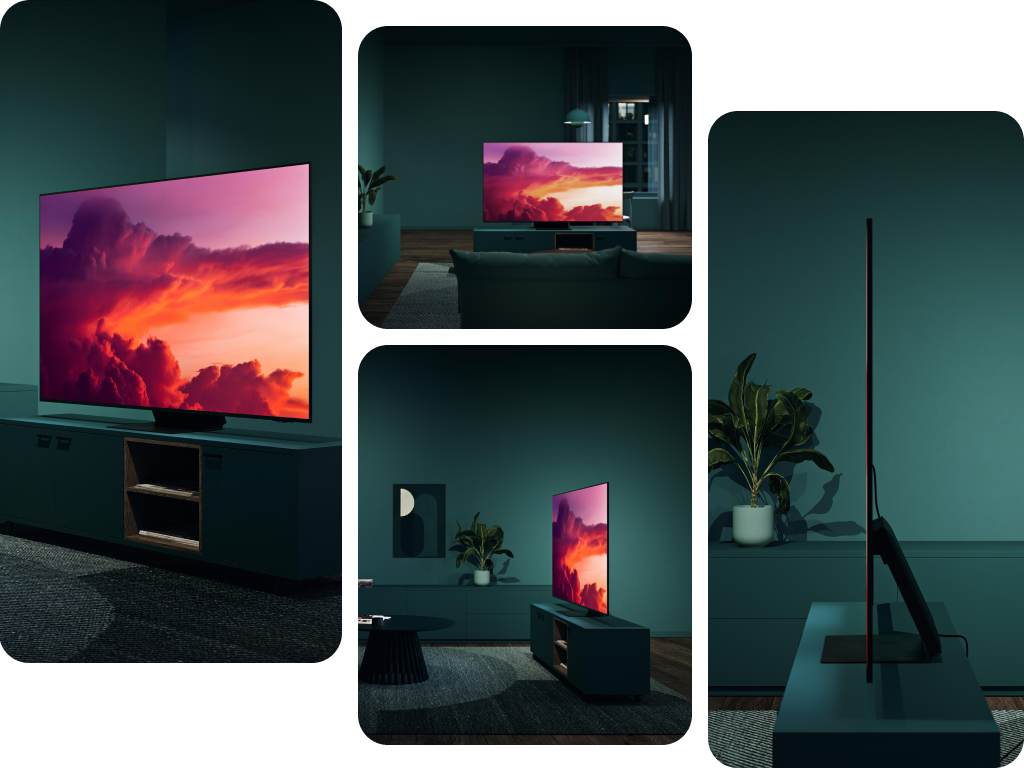 Samsung OLED TV picture collage