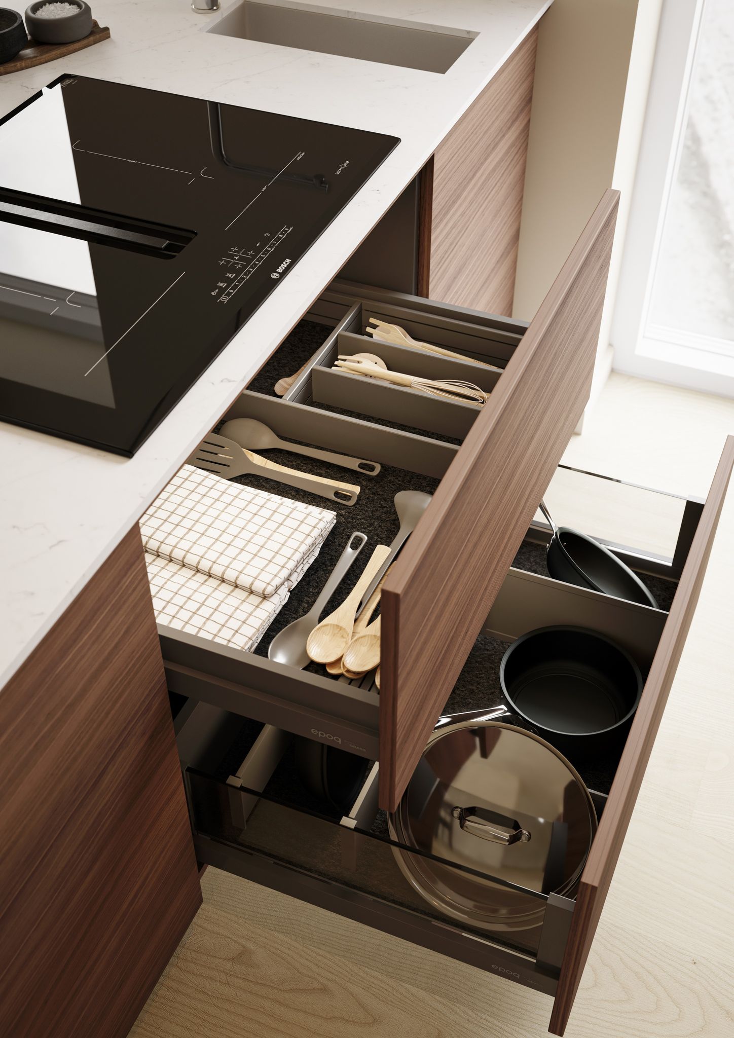 Wooden Epoq Edge Dark Oak kitchen