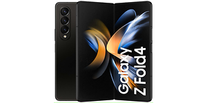 Samsung Galaxy Z Fold4 hopfällbar smartphone i fantomsvart.