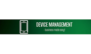 Device management banner med "business made easy" text