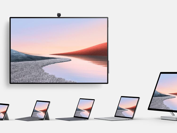 Collage av Surface Family-produkter.