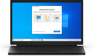 Screenshot av "manage folder backup" på bärbar dator.