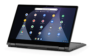 Vänd Chromebook med tangentbordet som stativ