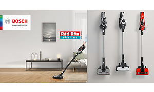 Bosch Unlimited i 3 färger samt Bosch och ”Råd & Rön” logotyp.