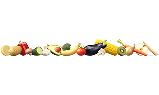 Collage of fruit and vegetables