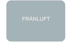 Frånluft i vit text på grå bakgrund.