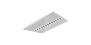 Eico Ceiling Stripe R90 silverfärgad köksfläkt inbyggd i taket.