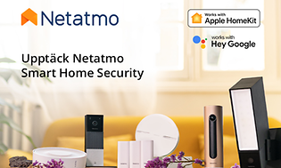 Skärmdump från video om Netatmo smarta säkerhetsprodukter.