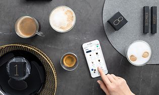 Delonghi app på smartphone