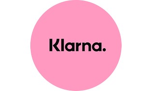 Klarna rund rosa logotyp med svart text.