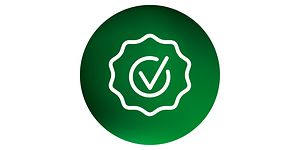 Ikon för utökad garanti mot grön rund bakgrund.