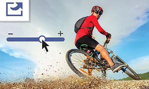 Man på downhill-cykel