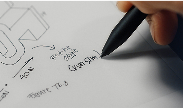 reMarkable - A hand writing on a Remarkable