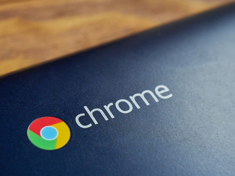 närbild av Chromebook logga