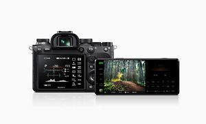 Sony Xperia PRO-I bredvid en Sony-kamera.