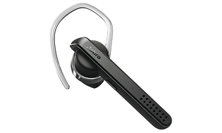 Ett svart Jabra Talk 45 Bluetooth Headset.