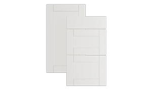 Epoq Shaker köksfront i den vita färgen Classic White, exempel på färg.