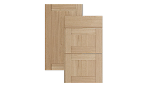 Färgexempel från EPOQ Saker i träfärgen Natural oak, köksfront.