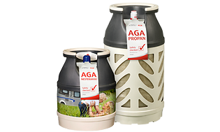 Elgiganten gaspåfyllning - Två flaskor AGA-gas.