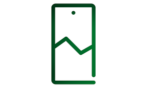 Ikon som visar en trasig smartphone