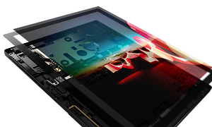 Illustration av komponenter inuti Lenovo ThinkPad X1 Fold
